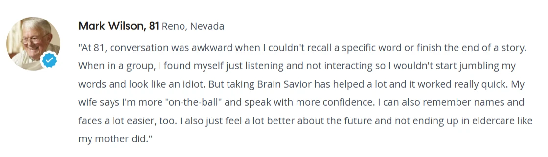 Brain Savior Customer Review