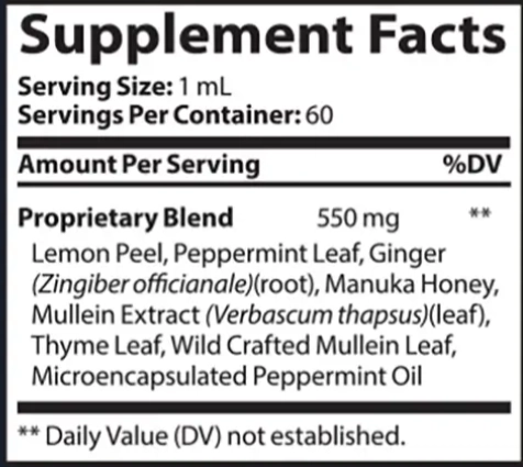 Breathe Supplement Facts