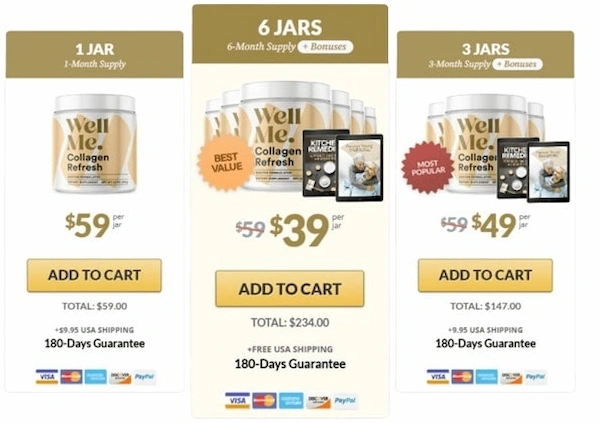 Collagen Refresh Pricing Details