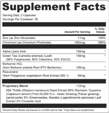 Vertigenics Supplement Facts